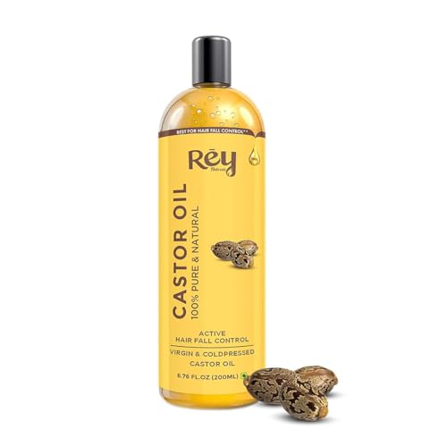 Rey Naturals Premium Cold Pressed Castor Oil - 200ml for Skin & Hair