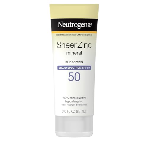 Neutrogena Sheer Zinc Oxide Dry-Touch Sunscreen Lotion SPF 50 - 3 fl. oz (Pack of 3)