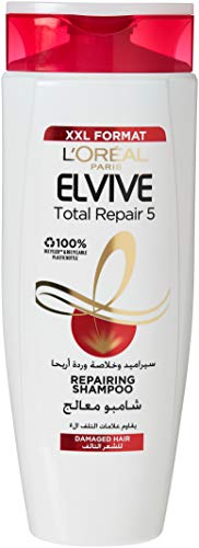 L'Oréal Paris Elvive Total Repair 5 Shampoo 600 ml, Damaged Hair Repair, Deep Hydration