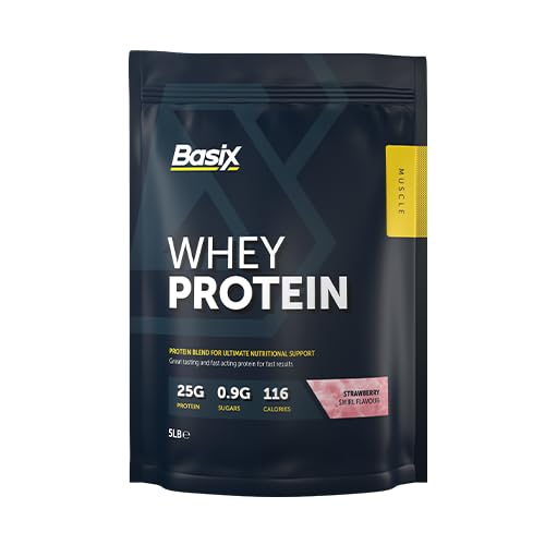 Basix Whey Protein Strawberry Swirl, 5 Lb - High-Quality Protein Powder