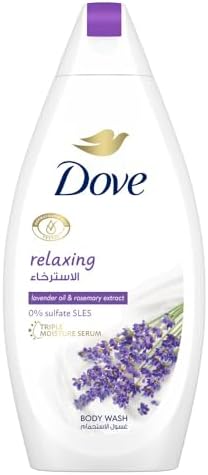 Dove Relaxing Body Wash: Lavender & Rosemary with Â¼ Moisturizing Cream (500ml)