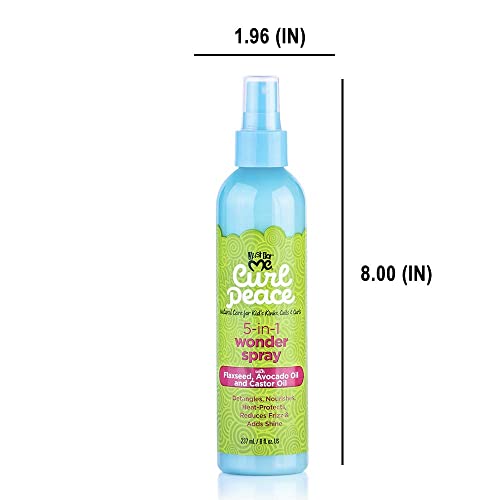 Just For Me Curl Peace Kids 5-in-1 Wonder Spray: 8 Fl Oz for Curly Hair Care