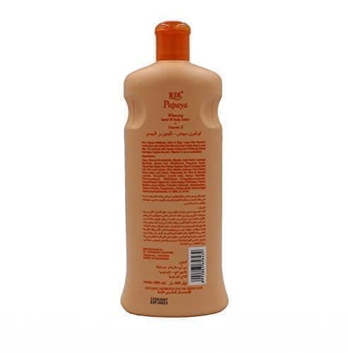 RDL Papaya Extract Whitening Hand & Body Lotion + Vitamin E 600ml