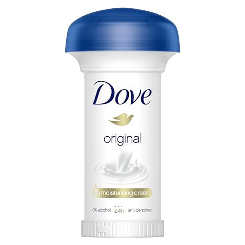 Dove Women Antiperspirant Deodorant Roll-On - 24H Protection, Original, Alcohol-Free with Moisturizing Cream - 50ml