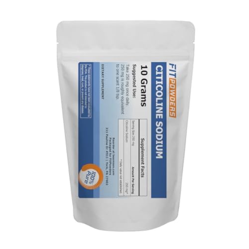 Citicoline Powder (CDP Choline) 10g - Pure Cognitive Supplement for Memory & Learning