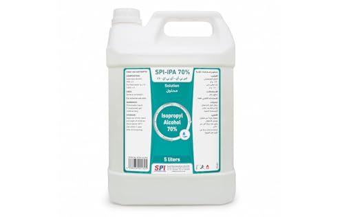 SPI Pure Isopropyl Alcohol 70% Solution - Industrial & First Aid (5 Liter)