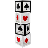 4 Pcs Large Casino Dice Favor Boxes 12 x 12 x 12 Inch - Jumbo Giant Dice Centerpieces for Vegas Theme Party Decorations, Graduation, Prom, Birthday Party Supply