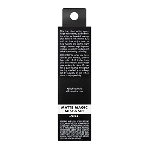 e.l.f. Matte Magic Mist & Set: Lightweight, Long-Lasting Makeup Setting Spray