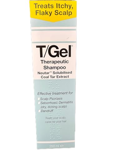 T/Gel Tgel Coal Tar Therapeutic Shampoo - Anti-Dandruff Shampoo for Flaky, Itchy Scalp - 2 x 250ml