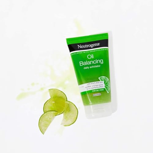 Neutrogena Oil Balancing Daily Exfoliator with Lime Face Wash for Oily Skin - 150ml