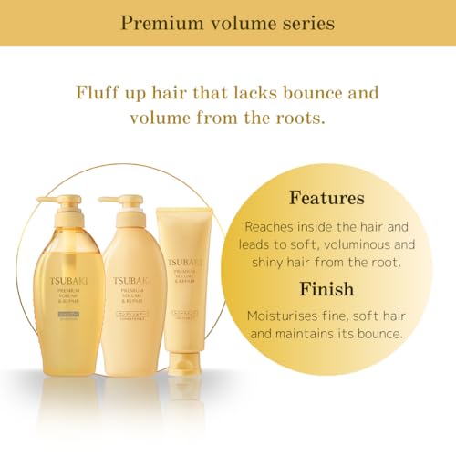 Premium Volume Repair Shampoo for Tsubaki - Restore & Strengthen Hair, 450 ml