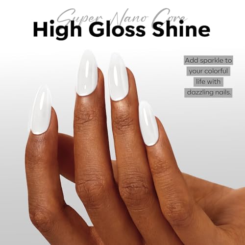 Modelones Milky White Gel Polish | Translucent Jelly Top Coat for French Finishes
