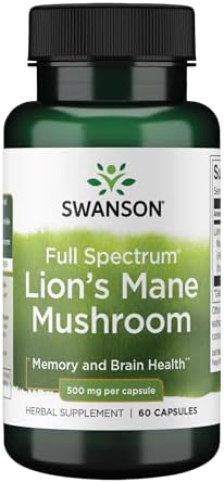 Swanson Full Spec Lion's Mane Mushroom 60 Capsules .