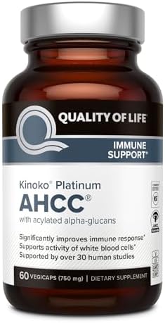 Quality of Life, Kinoko® Platinum AHCC® with Acylated Alpha-Glucans, 60 Vegicaps