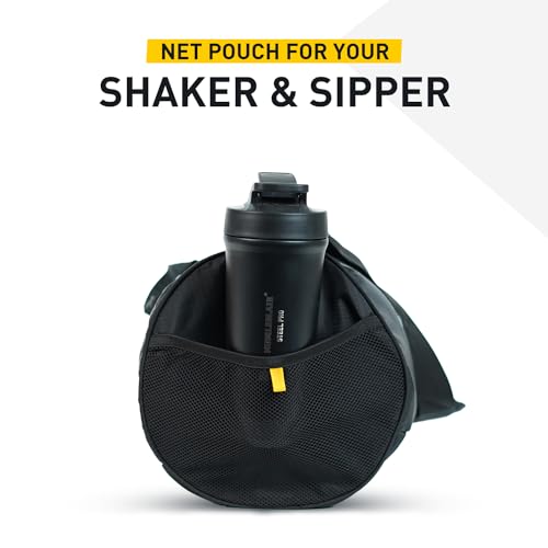 MuscleBlaze Polyester Gym Duffle Bag - Black (30 Liters)