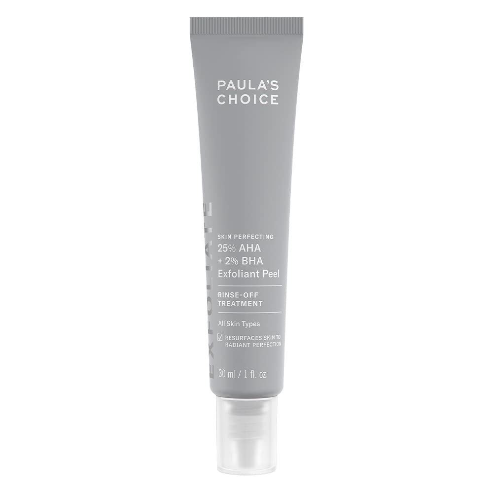 Paula's Choice SKIN PERFECTING 25% AHA + 2% BHA Exfoliant Peel - 30ml | Rinse-off Face Exfoliant for Sun Damage & Pore Cleansing