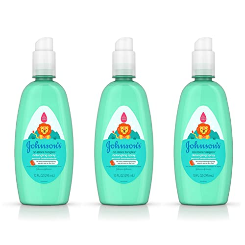 Johnson's No More Tangles Kids Detangling Spray - Hypoallergenic Tear-Free Hair Care for Wet or Dry Hair