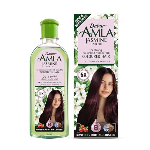 Dabur Amla Jasmine Hair Oil 300ml - Strong, Nourished, Shining Colored Hair