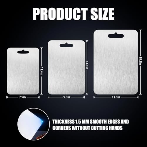 New Titanium Cutting Board – 100% Pure Double-Sided, Food-Grade, 14 x 10 Inches for Kitchen