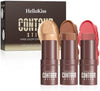 3-in-1 Contouring Stick Set: Blush, Bronzer, & Highlighter