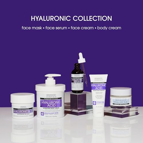 Advanced Clinicals Hyaluronic Acid Cream - Deep Moisturizing Face Cream