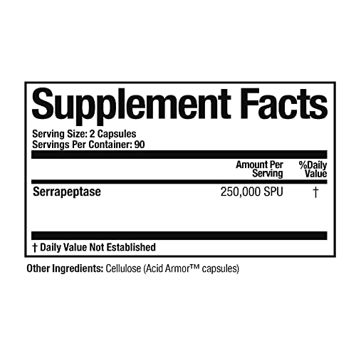 Arthur Andrew Medical Serretia Serrapeptase 500mg Capsules - 180 Count