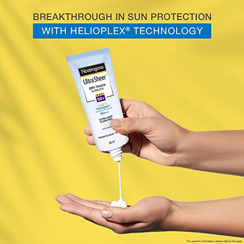 Neutrogena Ultra Sheer Dry-Touch Sunblock SPF 50+: Broad Spectrum Protection