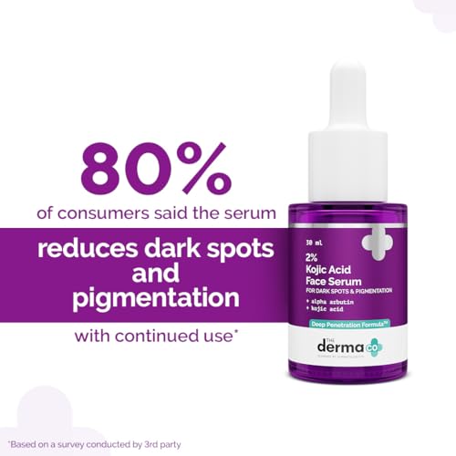 The Derma Co 2% Kojic Acid Face Serum with Alpha Arbutin & Niacinamide - Pigmentation & Dark Spots Treatment (30ml)