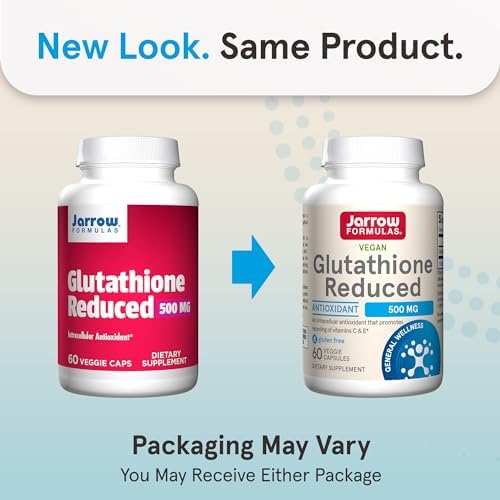 Jarrow Formulas Reduced Glutathione: 500mg (60 Veggie Caps)
