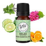 Wild “Relax” 100% Pure Essential Oil Synergy Blend – 10ml | Stress Relief, Calming, Sleep & Mindfulness | Therapeutic Grade