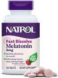 Natrol Melatonin Fast Dissolve, Extra Strength, Strawberry, 5 mg, 150 Tablets