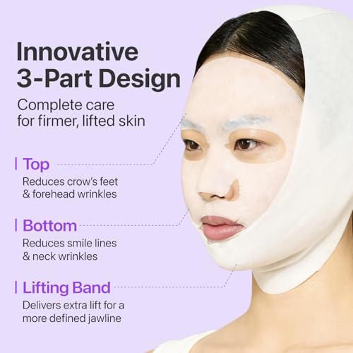 numbuzin No.9 NAD Bio Lifting Full Cover Facial Mask – Anti-Aging Sheet Mask with NAD+ & Collagen (4ea + Gift)