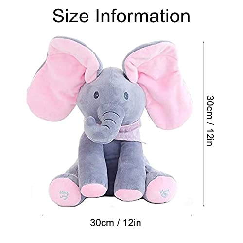 Arabest Elephant Stuffed Animals - Singing Flappy Ears Plush Toy for Babies and Toddlers