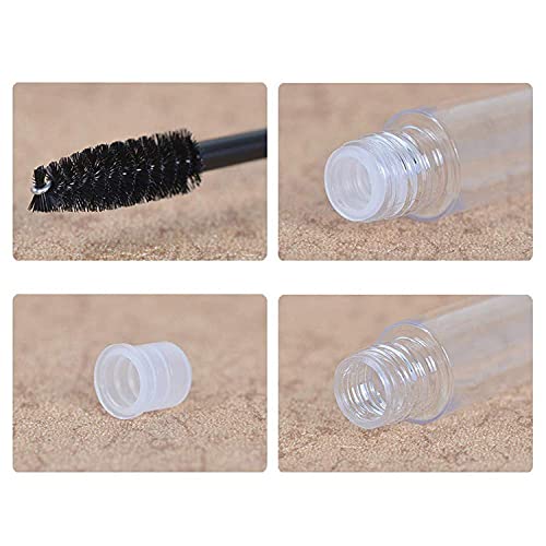 Joyzzz Refillable Mascara Tube Set - 2 Pack 10ml Leak-Proof Eyelash Serum Bottles with Brush Wands for DIY Cosmetics