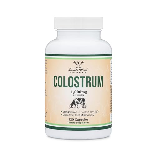 Premium Bovine Colostrum 1000mg - 120 Capsules with 15% IgG for Immune Support