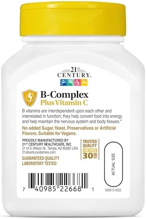 21st Century, B-Complex Plus Vitamin C, 100 Tablets