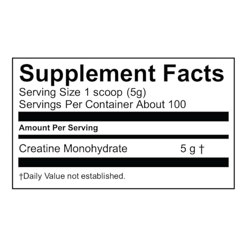 Vega Creatine Monohydrate Powder - Unflavored, 100 Servings, 17.6 oz
