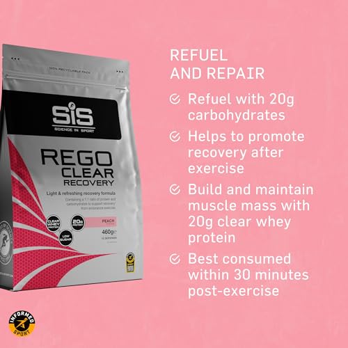Science in Sport REGO Rapid Recovery Powder - Clear Peach, 460g