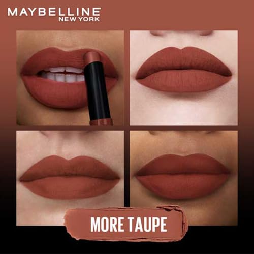 Maybelline New York Lipstick - Color Sensational Ultimattes 799 More Taupe - Matte Finish With Jojoba Oil