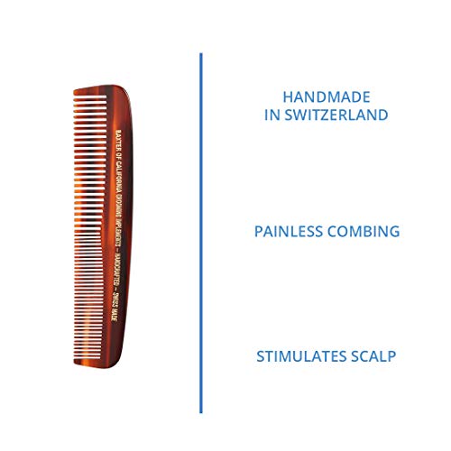 Baxter California Hard Tortoise Shell Hair Comb - Texturizing Styling Tool