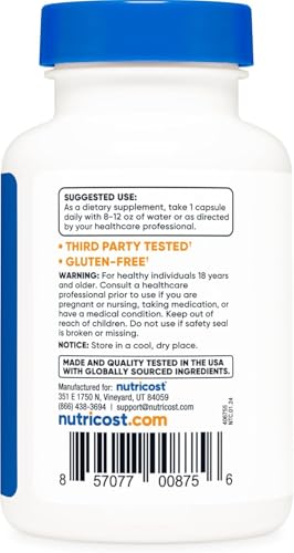Nutricost CDP Choline (Citicoline) 300mg - 60 Vegetarian Capsules - Non-GMO, Gluten Free