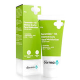 The Derma Co Ceramide + HA Intense Moisturizer for Dry Skin - Hyaluronic Acid & Ceramide Repair - 50g