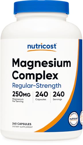 Nutricost Magnesium Complex 250mg - 240 Capsules - High Absorption Formula with Magnesium Oxide, Citrate & Glycinate - Gluten Free & Non-GMO