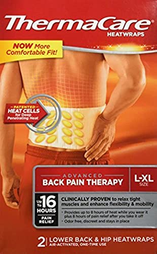 ThermaCare Advanced Back Pain Therapy Heatwraps - Long-Lasting Relief