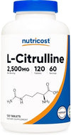 Nutricost L-Citrulline 2500mg - Powerful Muscle Support Supplement, 120 Tablets