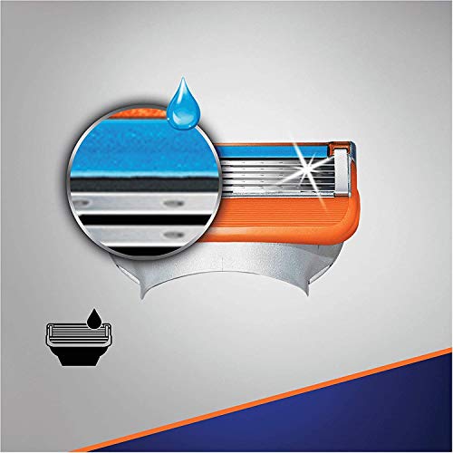 Gillette Fusion5 Power Razor Blades for Men - 4 Refills with Precision Trimmer