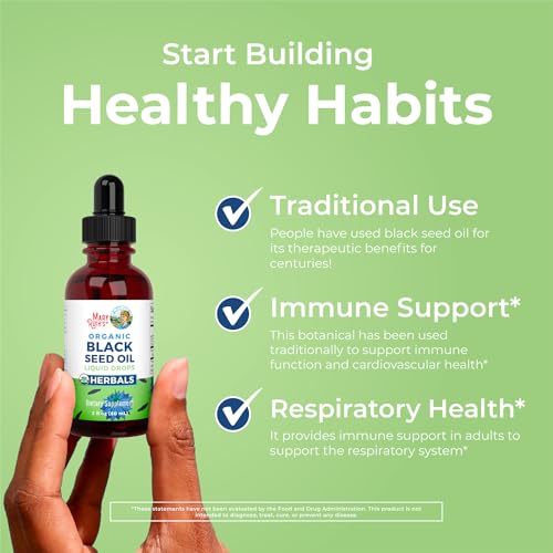 MaryRuth's Organic Black Seed Oil Drops | Immune & Heart Health | 2 Fl Oz