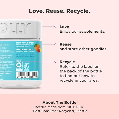 Olly The Essential Prenatal Gummy Multivitamin - 30 Day Supply - Folic Acid, Vitamin D, Omega 3 DHA - Chewable Supplement - White Citrus - 60 Count