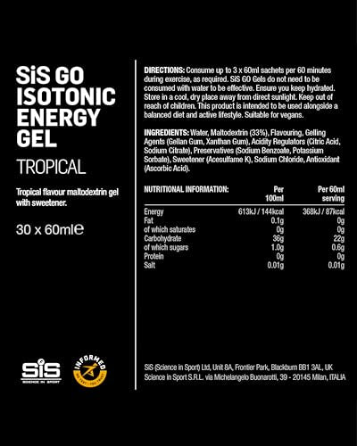 Science in Sport GO Isotonic Energy Gels - Tropical (30 Pack)