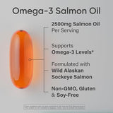 Sports Research Wild Caught Sockeye Alaskan Omega-3 Salmon Oil - 180 Softgels